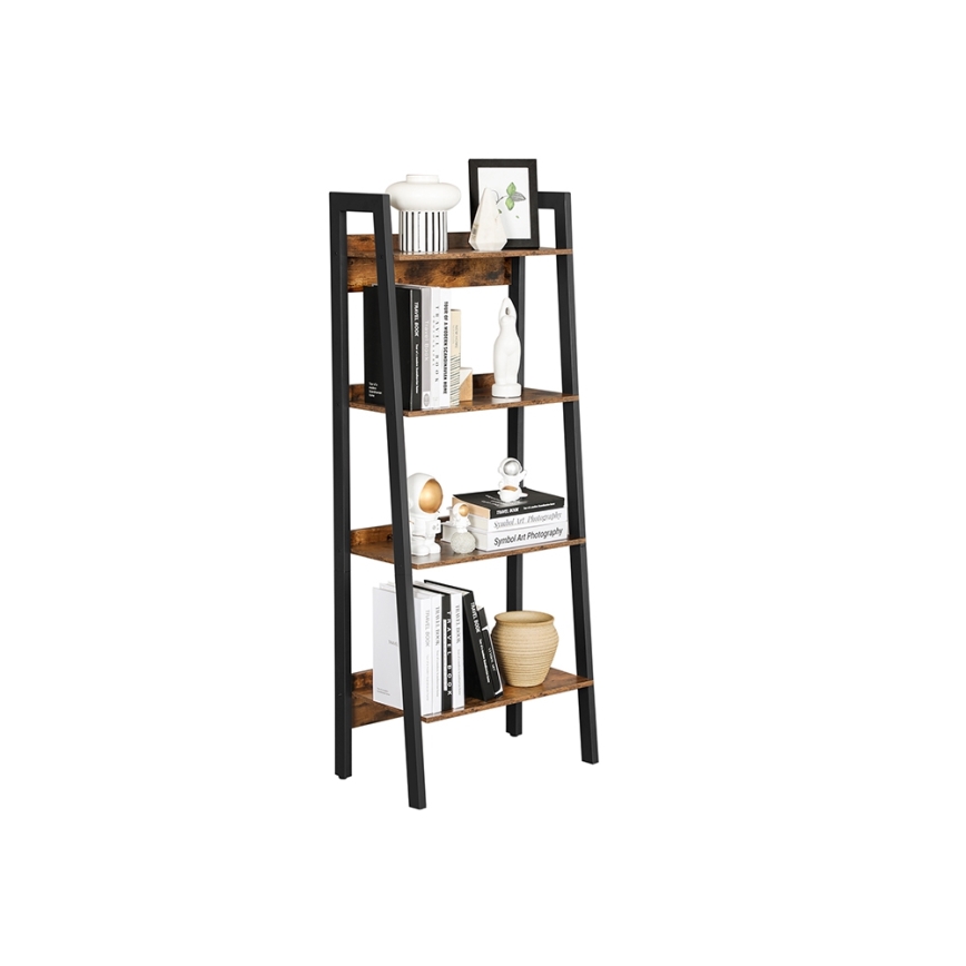 Bücherregal NAVARO Braun/Schwarz