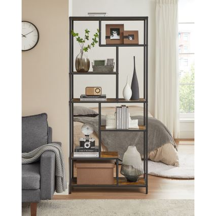 Bücherregal NAVARO braun/schwarz