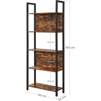 Bücherregal NAVARO braun/schwarz
