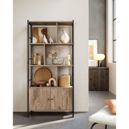 Bücherregal NAVARO braun/schwarz