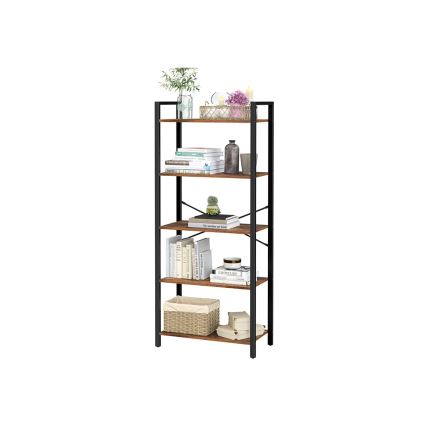 Bücherregal NAVARO Braun/Schwarz
