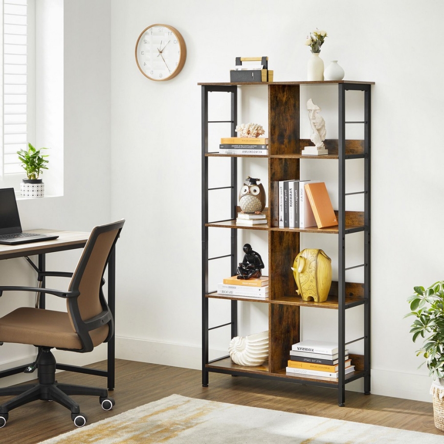 Bücherregal NAVARO braun/schwarz