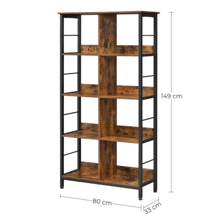 Bücherregal NAVARO braun/schwarz