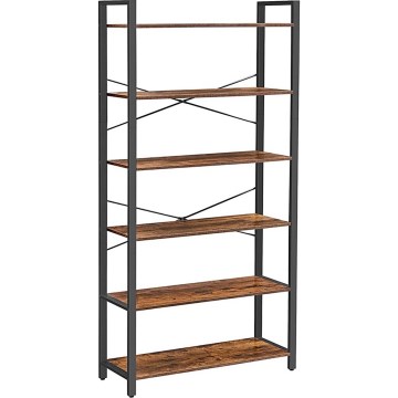 Bücherregal NAVARO, Braun/Schwarz