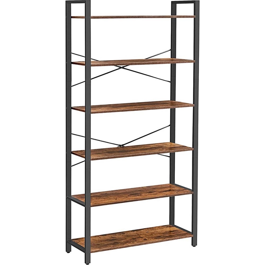 Bücherregal NAVARO, Braun/Schwarz