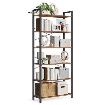 Bücherregal NAVARO, Braun/Schwarz
