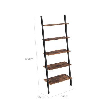 Bücherregal NAVARO braun/schwarz