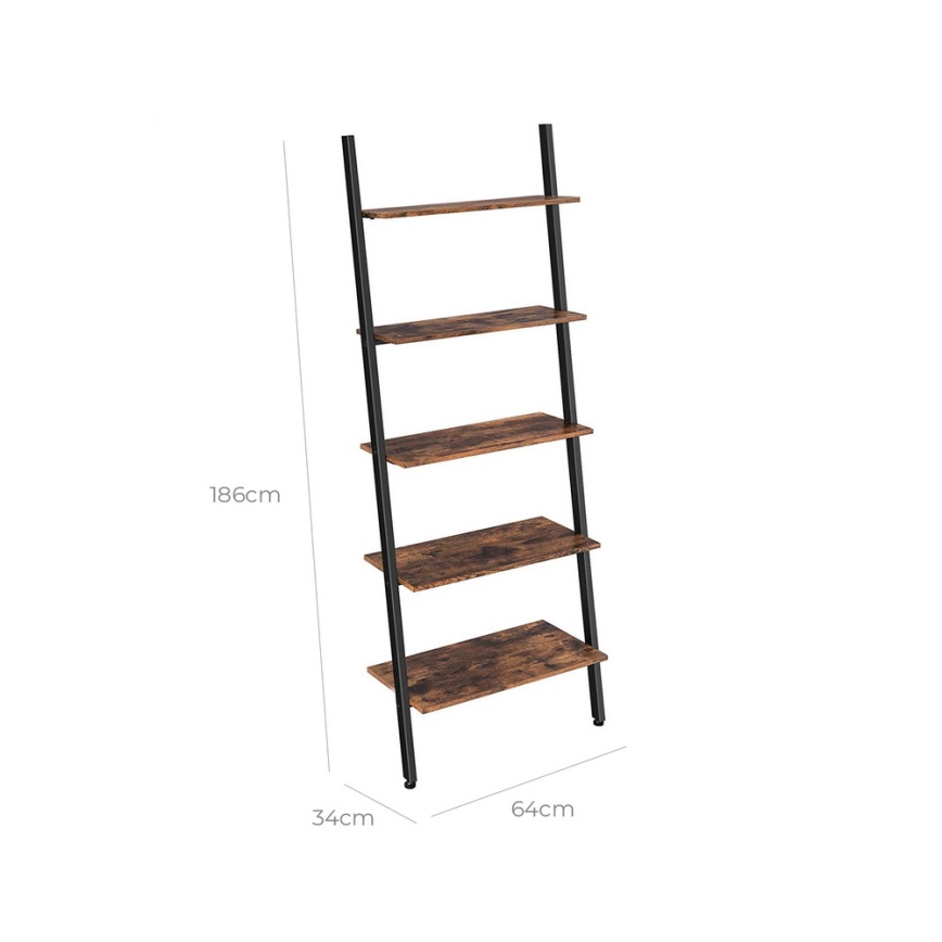 Bücherregal NAVARO braun/schwarz