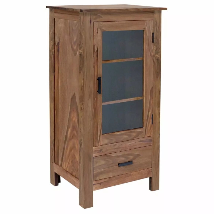 Bücherregal RAMI 60 x 120 x 45 cm, Massivholz / Palisander