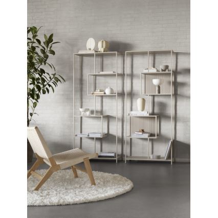 Bücherregal SARON 77x185 cm grau