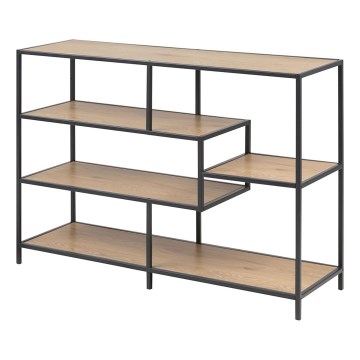 Bücherregal SARON Eiche/schwarz