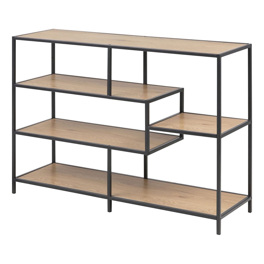 Bücherregal SARON Eiche/schwarz