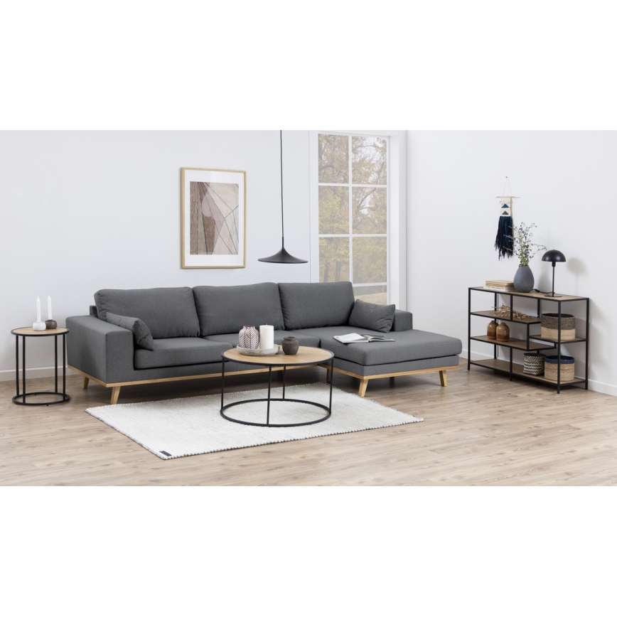 Bücherregal SARON Eiche/schwarz