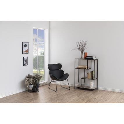 Bücherregal SARON Eiche/schwarz