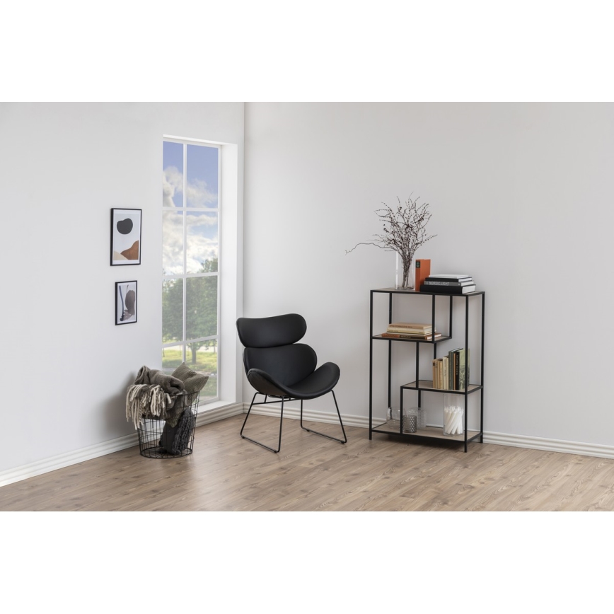 Bücherregal SARON Eiche/schwarz