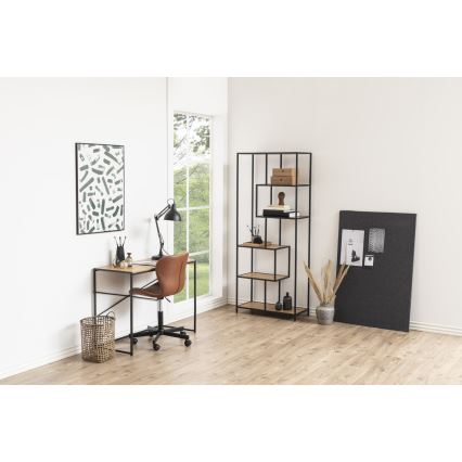 Bücherregal SARON Eiche/schwarz