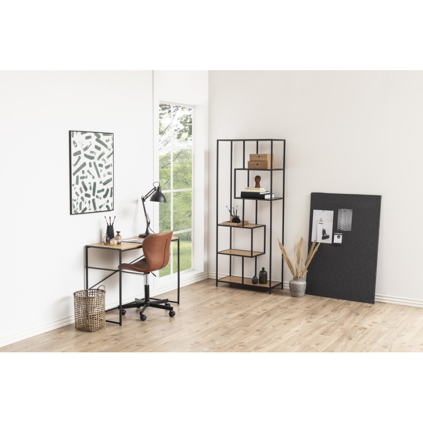 Bücherregal SARON Eiche/schwarz