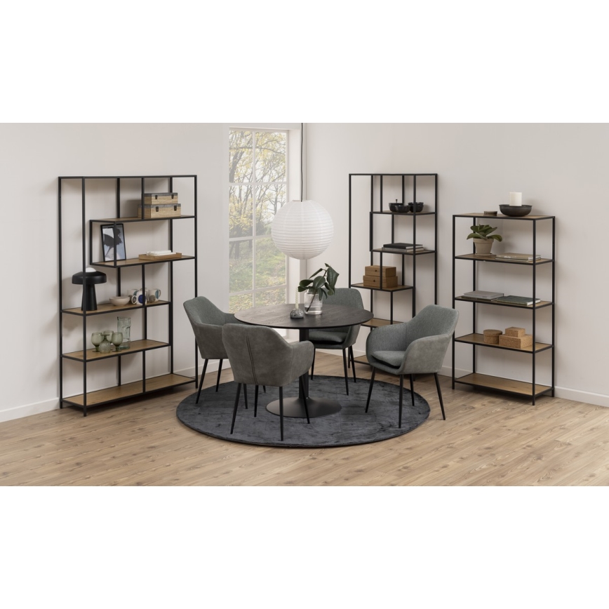 Bücherregal SARON Eiche/schwarz