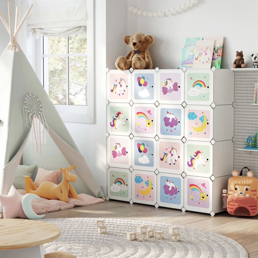 Modulare Kinderschrank mit Aufbewahrungsboxen ANET, bunt