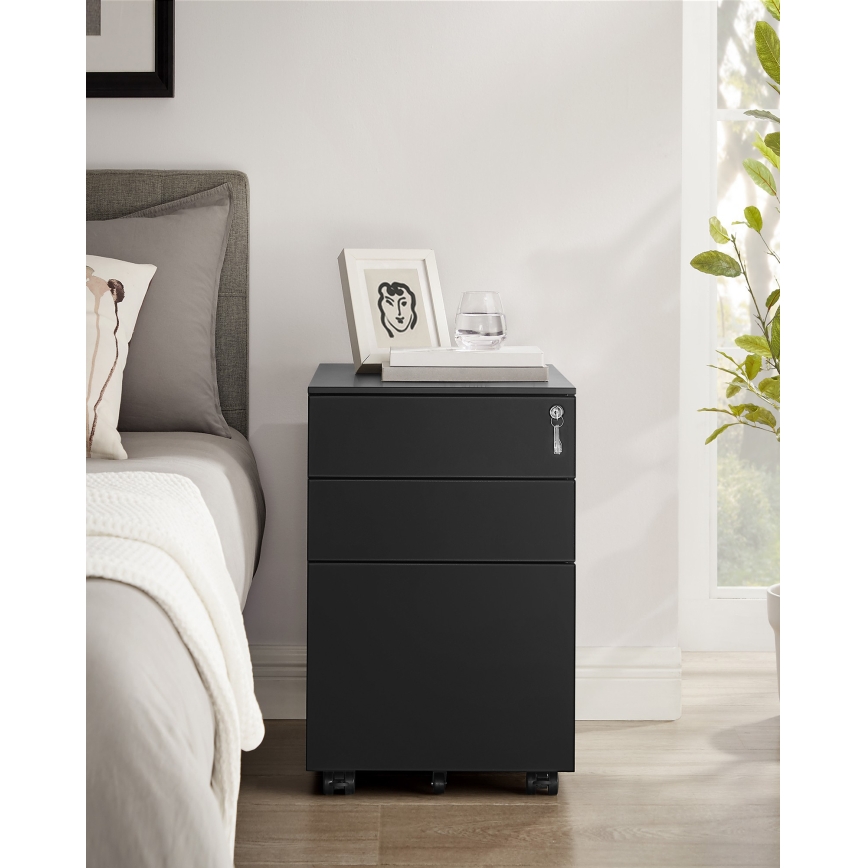 Büro-Rollcontainer SECURIO, schwarz