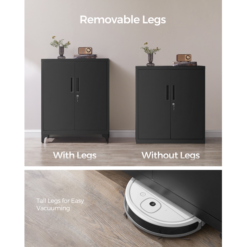 Büroschrank KAZE 80x40 cm schwarz