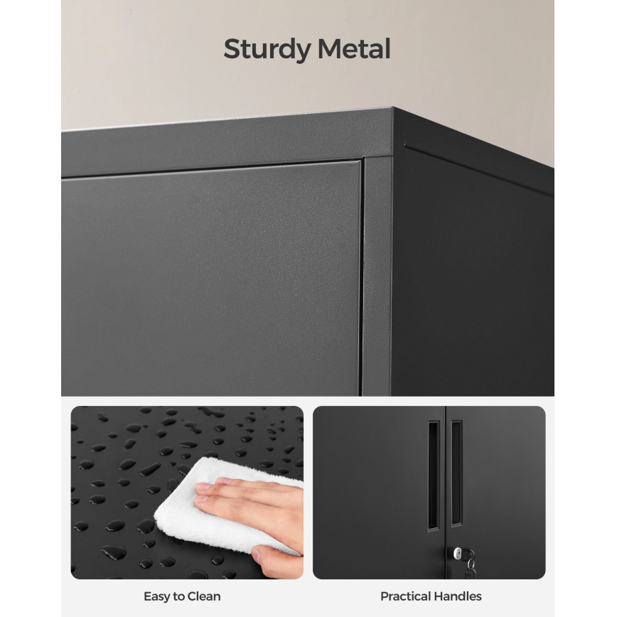 Büroschrank KAZE 80x40 cm schwarz