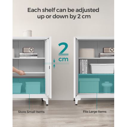 Büroschrank KAZE 80x40 cm, weiß