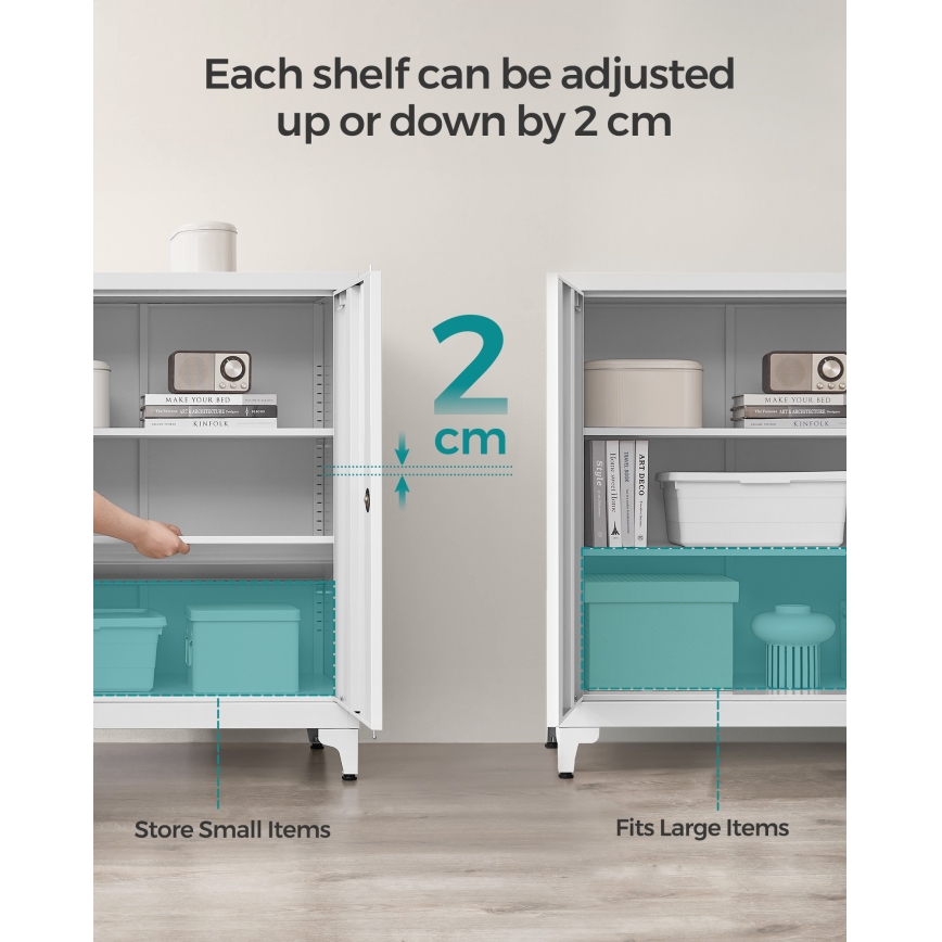 Büroschrank KAZE 80x40 cm, weiß