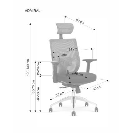 Bürostuhl ELMIR schwarz/grau