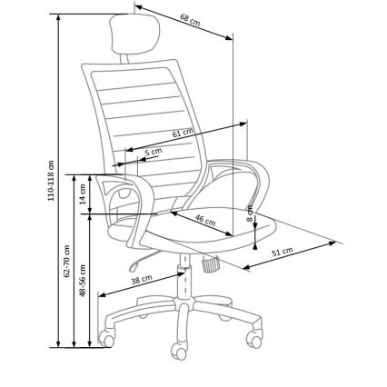 Bürostuhl MIRI schwarz/weiß
