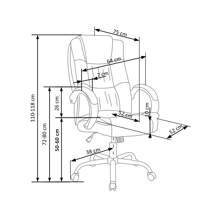 Bürostuhl SELO, dunkelgrau