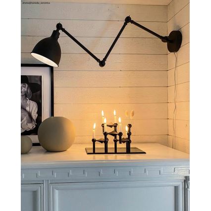ByRydens - Dimmbare Wandleuchte BASAR 1xE27/5W/230V schwarz