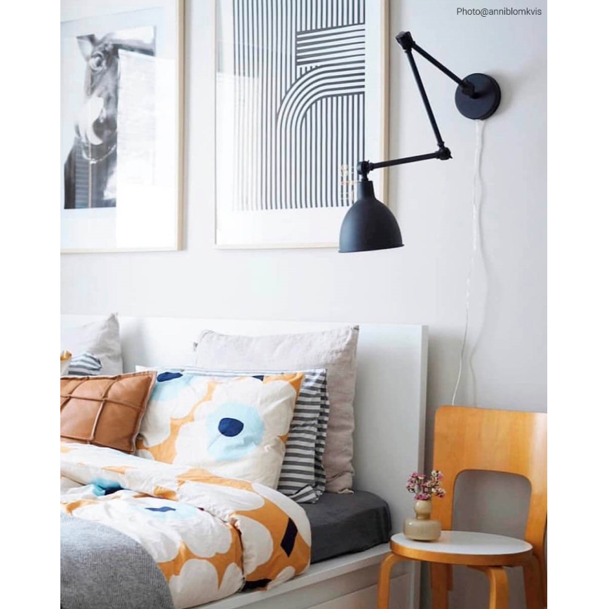 ByRydens - Dimmbare Wandleuchte BASAR 1xE27/5W/230V schwarz