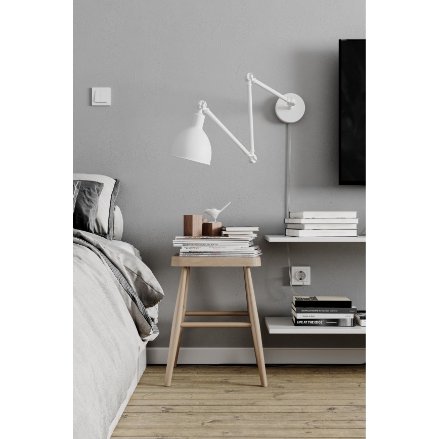 ByRydens - Dimmbare Wandleuchte BASAR 1xE27/5W/230V weiß