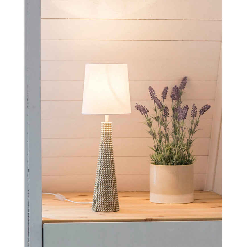 ByRydens - Tischlampe LOFTY 1xE27/5W/230V weiß/silber