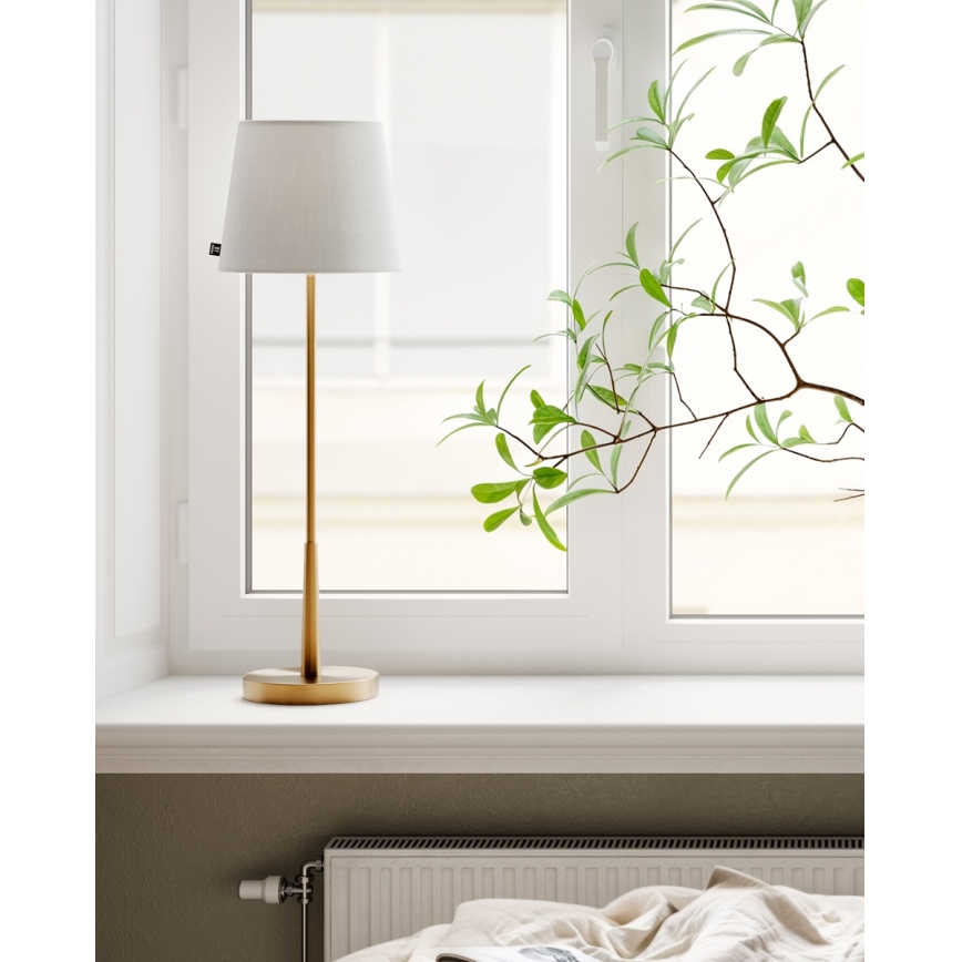 ByRydens - Tischlampe LUMI 1xE27/8W/230V weiß/gold 68,5 cm