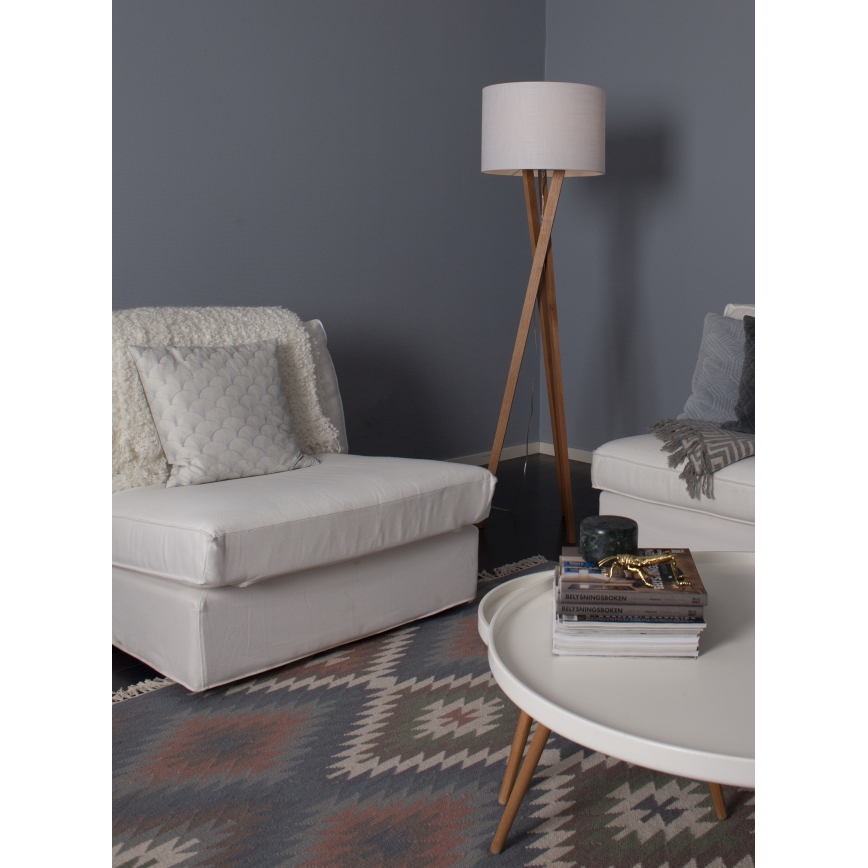 ByRydens - Stehleuchte VEGA 1xE27/5W/230V beige/weiß