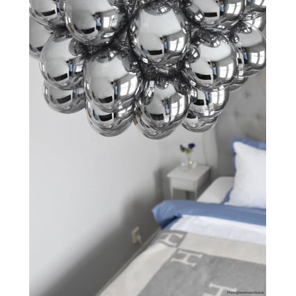 ByRydens - Hängeleuchte GROSS 8xG9/4W/230V rauchig/schwarz d 50 cm