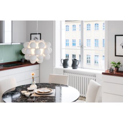 ByRydens - Hängeleuchte GROSS 8xG9/4W/230V weiß d 50 cm