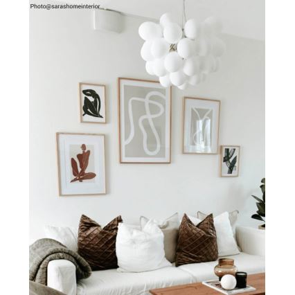 ByRydens - Hängeleuchte GROSS 8xG9/4W/230V weiß d 50 cm