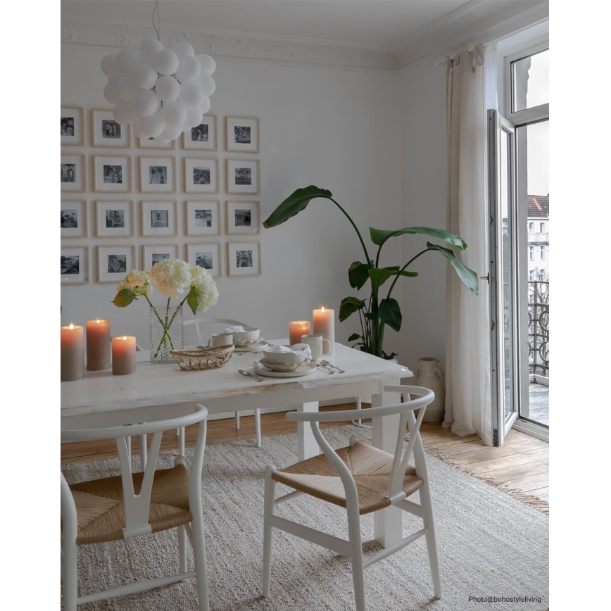 ByRydens - Hängeleuchte GROSS 8xG9/4W/230V weiß d 50 cm