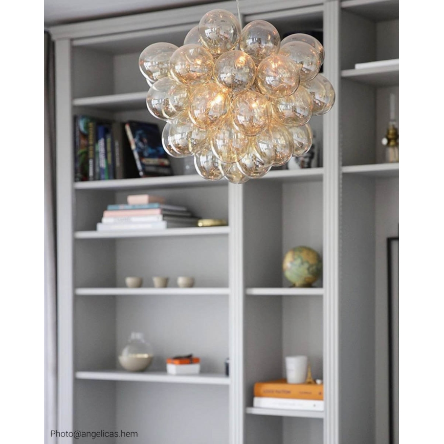 ByRydens - Hängeleuchte GROSS 8xG9/4W/230V rauchig/braun d 50 cm