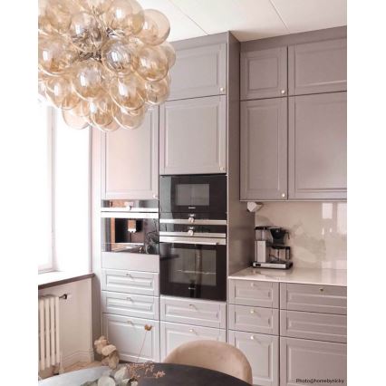 ByRydens - Hängeleuchte GROSS 8xG9/4W/230V rauchig/braun d 50 cm
