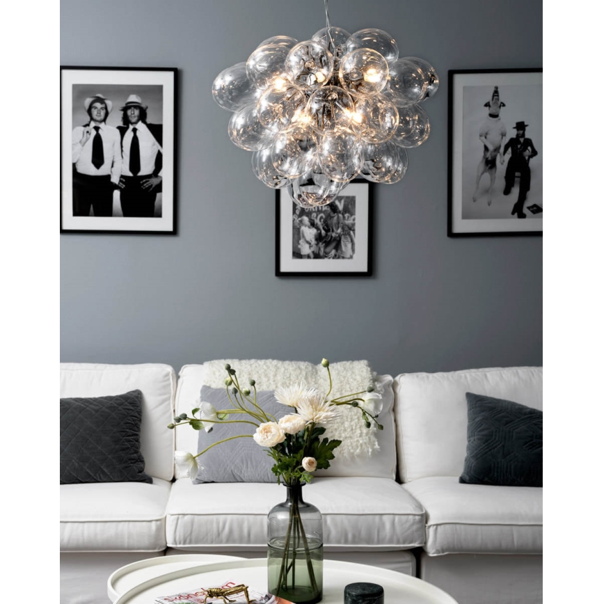 ByRydens - Hängeleuchte GROSS 8xG9/4W/230V klar d 50 cm
