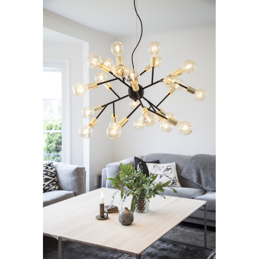 ByRydens - Hängeleuchte HEROES 24xE27/5W/230V schwarz d 80 cm