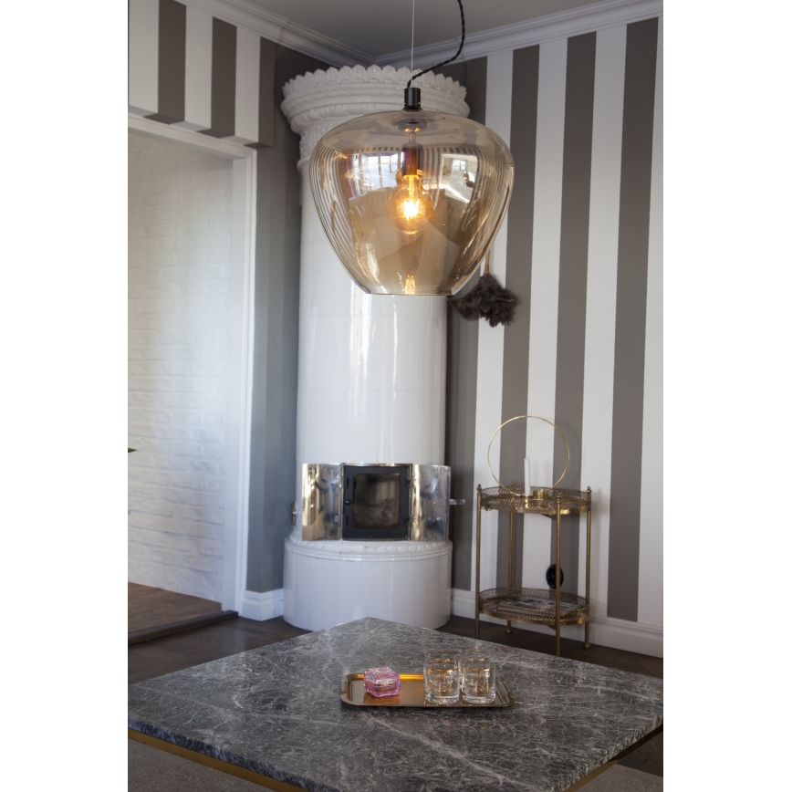 ByRydens - Hängeleuchte BELLISSIMO 1xE27/8W/230V rauchig/braun d 40 cm