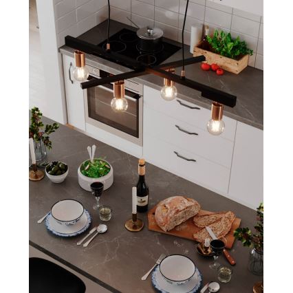 ByRydens - Pendelleuchte mit Kabel ZEONA 4xE27/5W/230V