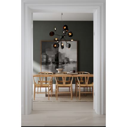 ByRydens - Hängeleuchte TURNO 18xG9/4W/230V golden/schwarz d 80 cm