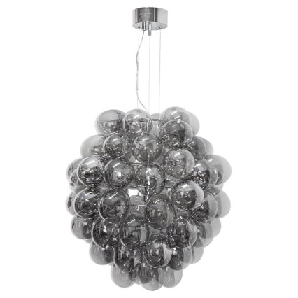 ByRydens - Pendelleuchte an Stahlseil DELUXE 4xE14/5W/230V grau/rauchfarben