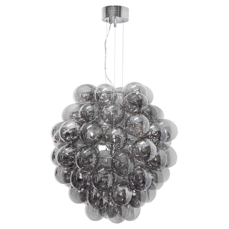 ByRydens - Pendelleuchte an Stahlseil DELUXE 4xE14/5W/230V grau/rauchfarben